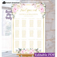 Cream pink roses seating chart,Ivory pink roses seating chart,(135)